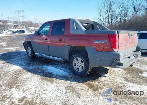 2002 Chevrolet Avalanche 1500 z USA, uszkodzony, nr VIN 3GNEK13T82G180152